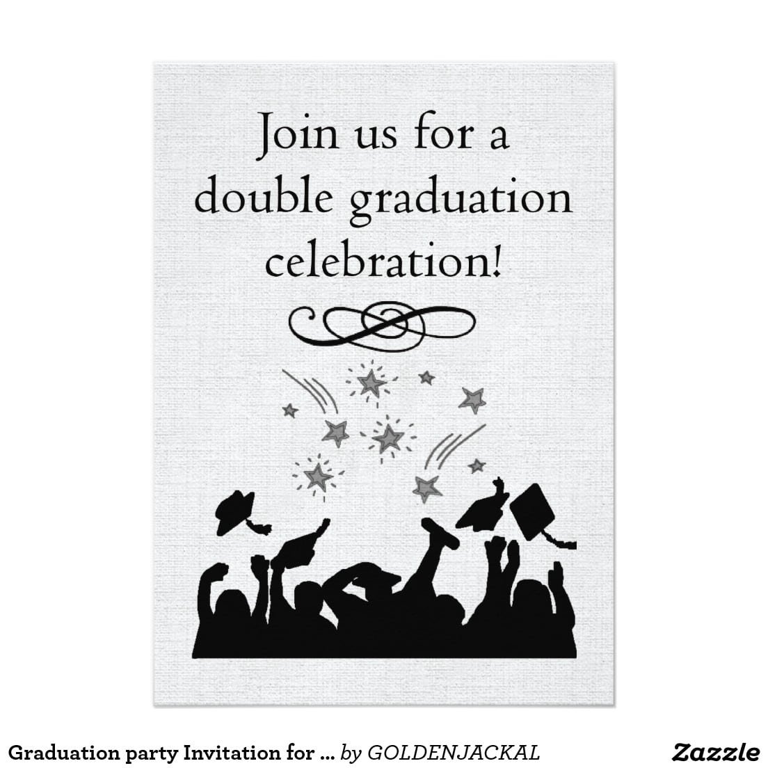Graduation Party Invitation For Twins