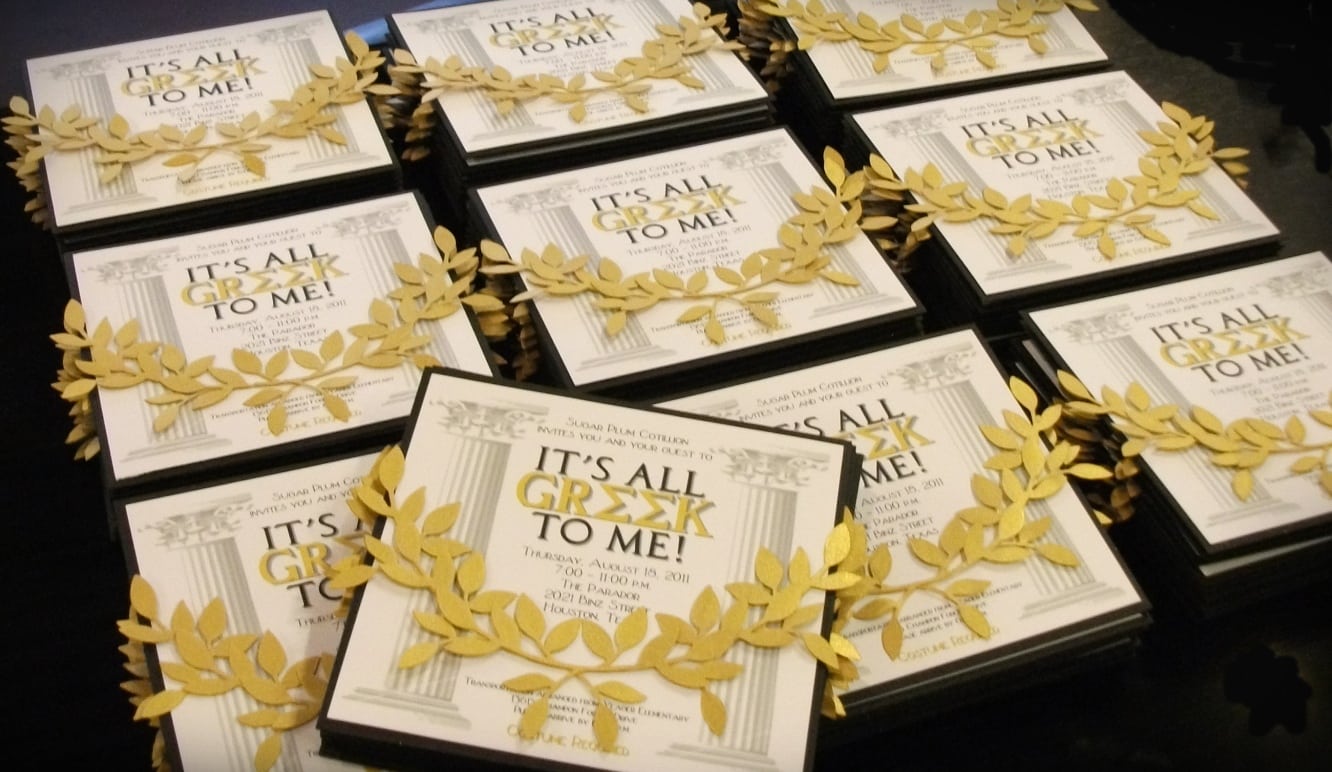 Greek Themed Invitations