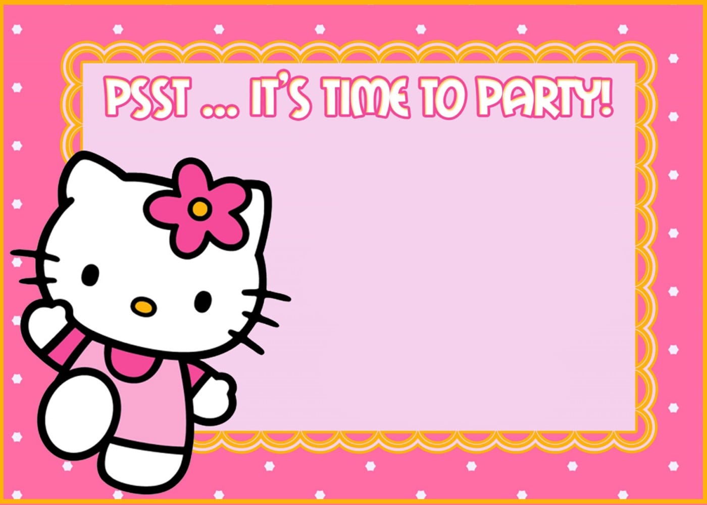 Hello Kitty Free Printable Invitation Templates