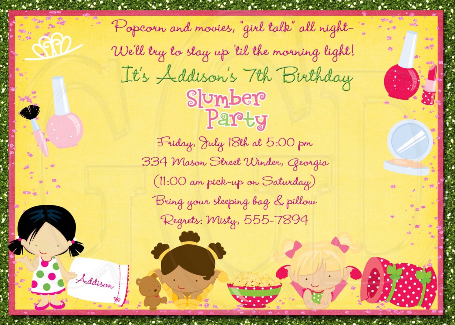 Innovative Slumber Party Invitation Ideas Further Luxurious