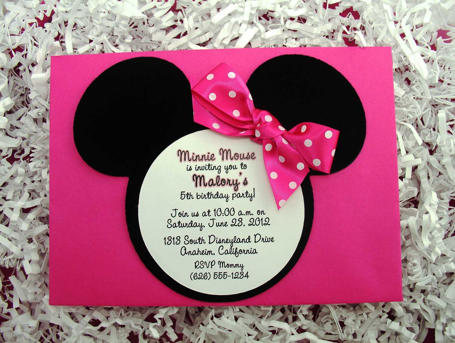 Minnie Mouse Party Invitations Minnie Mouse Party Invitations