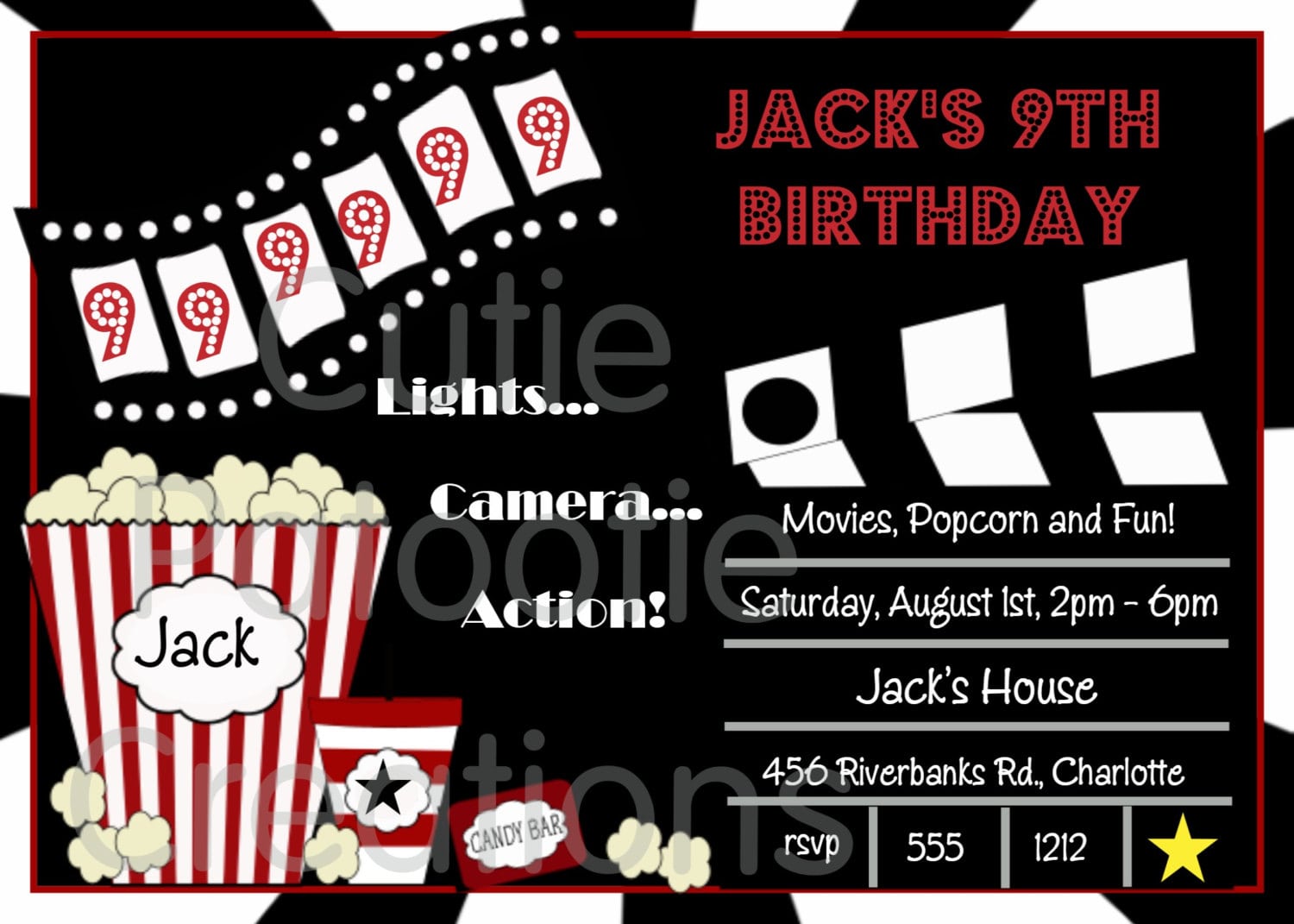 Movie Party Invitations
