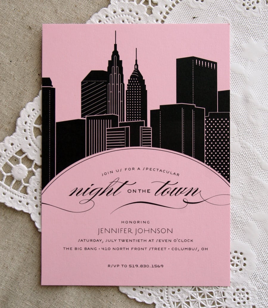 New York City Skyline Night On The Town Bachelorette Party