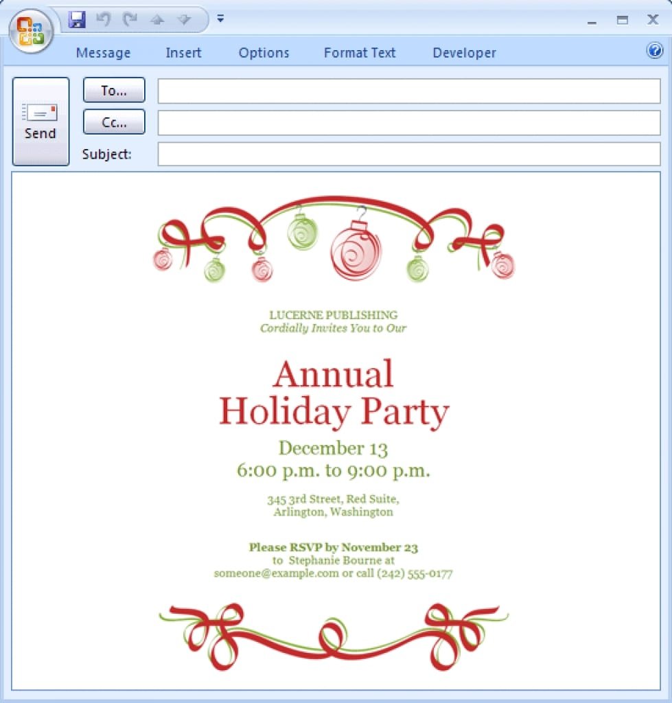 Party Email Invitations