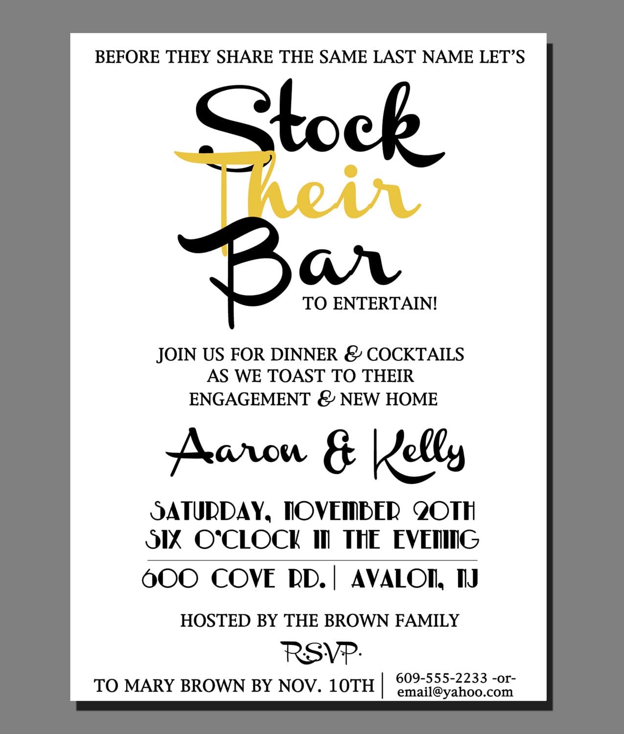 Party Invitation Cards Stock The Bar Party Invitations