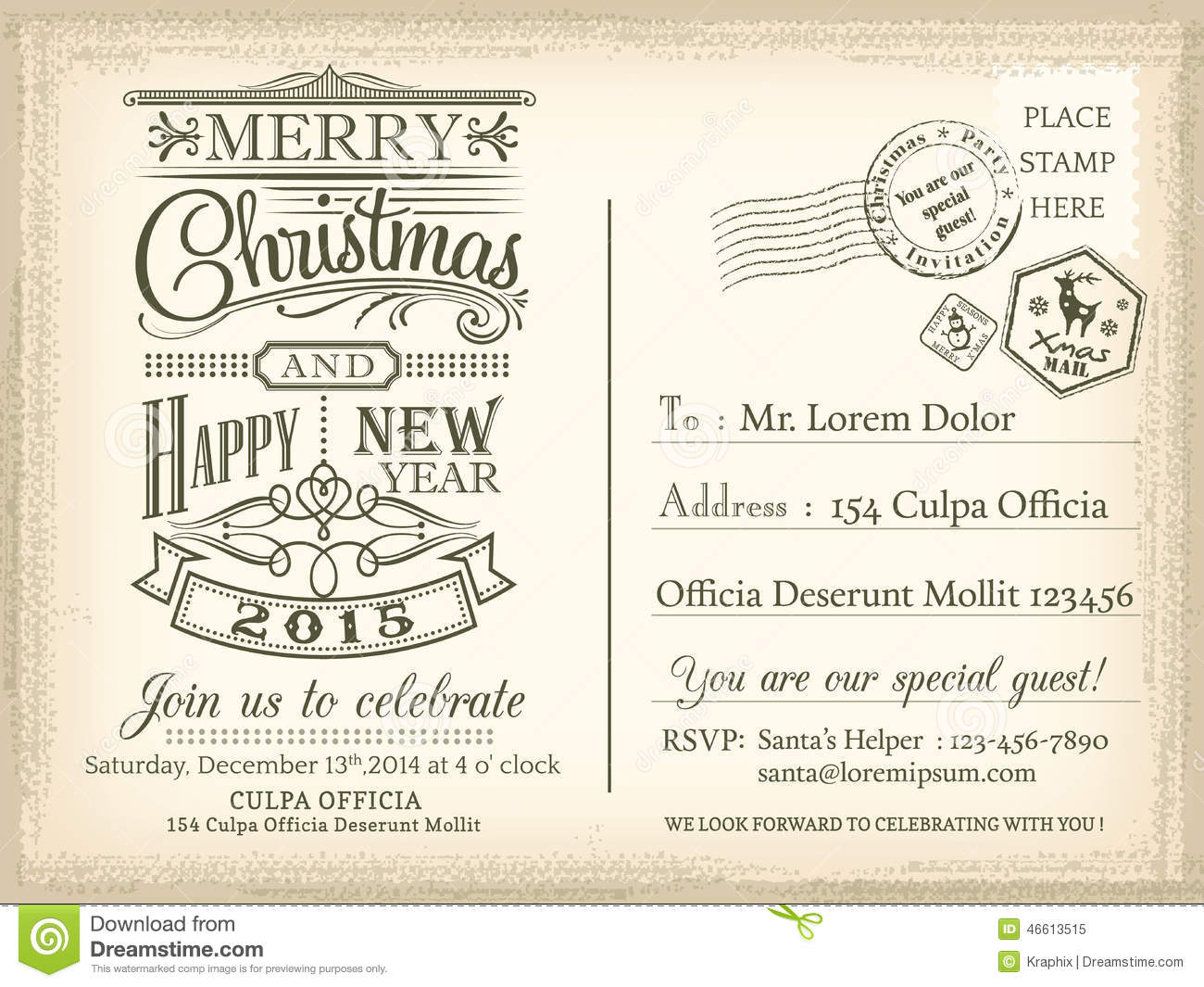 Party Invitation Postcards