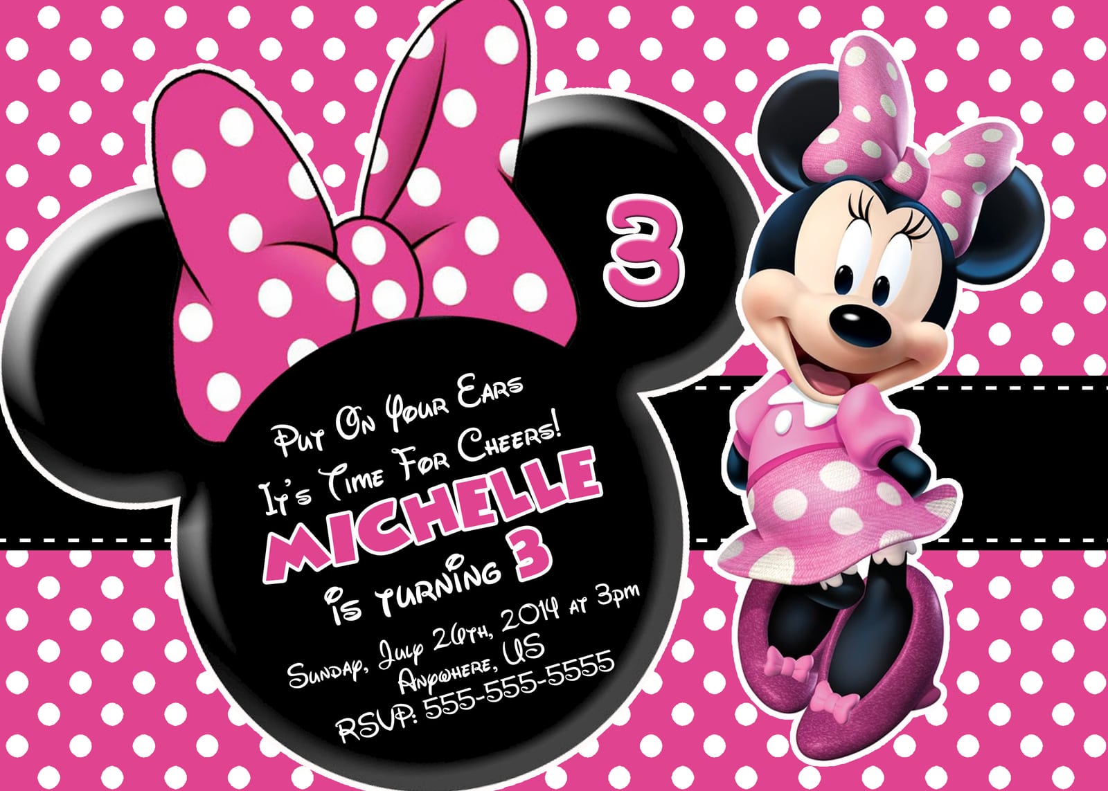 Party Invitations  Stunning Minnie Mouse Party Invitations Ideas