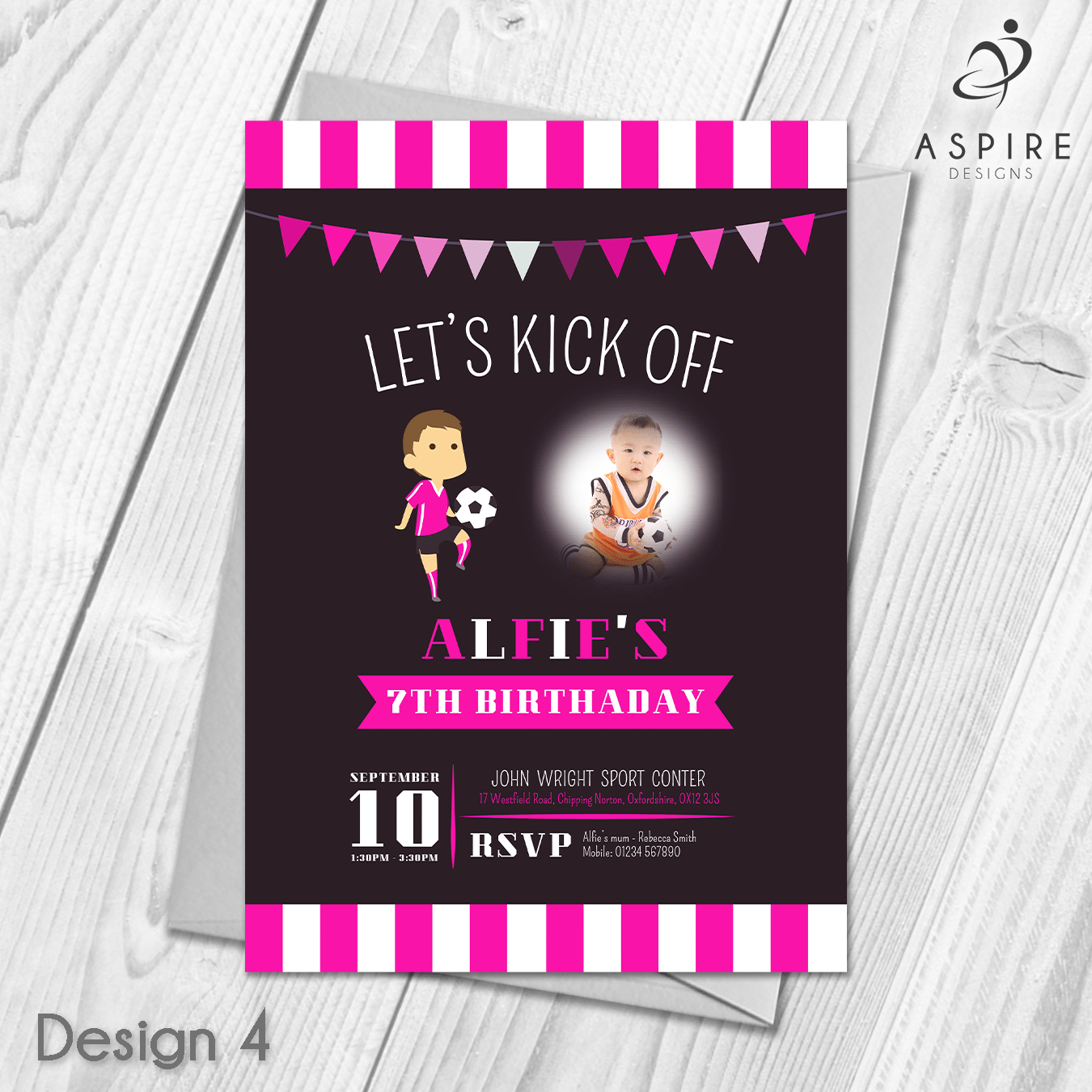 Personalised Football Party Invitations