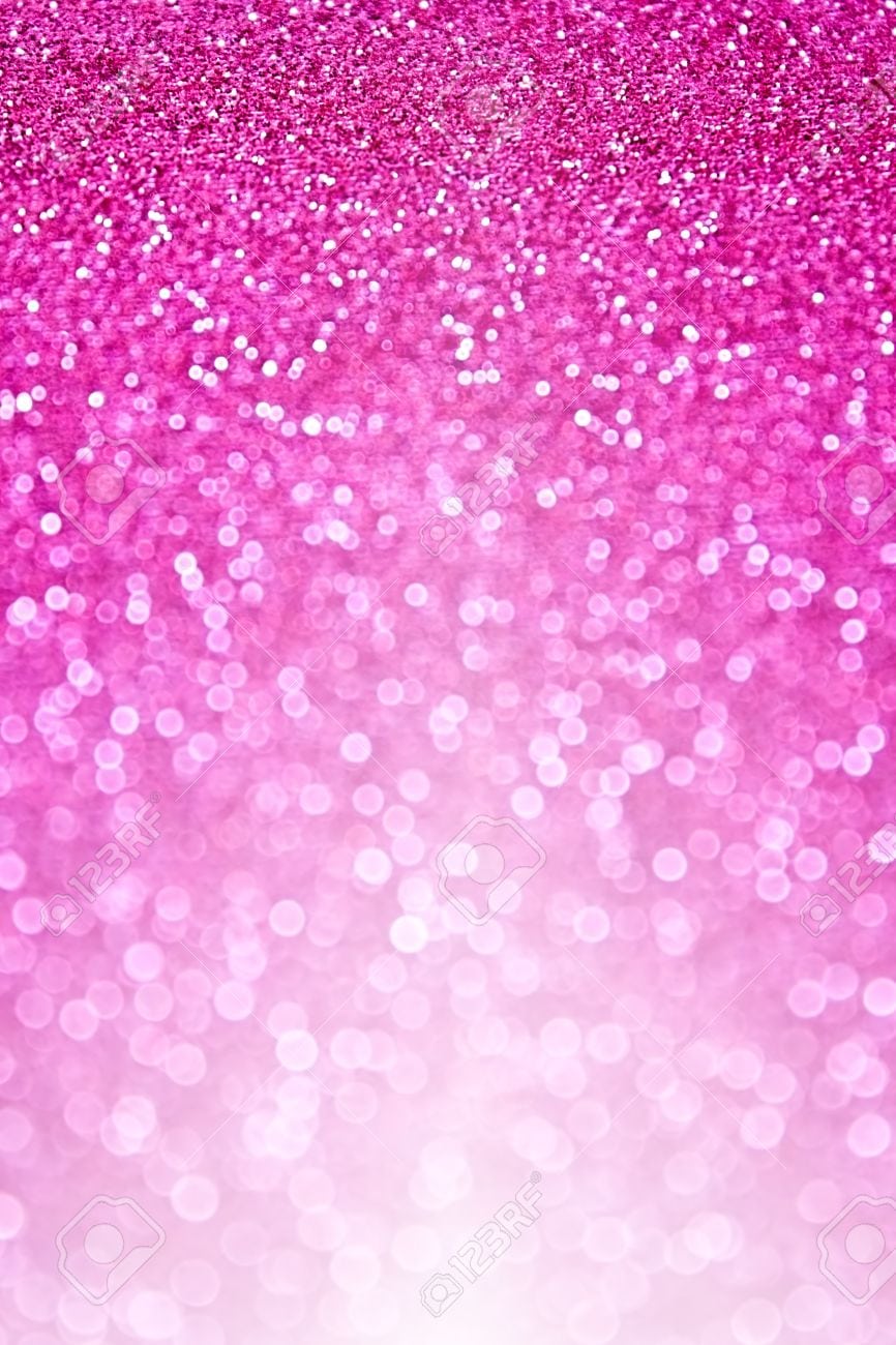 Pink Glitter Sparkle Background Or Glittery Party Invitation Stock