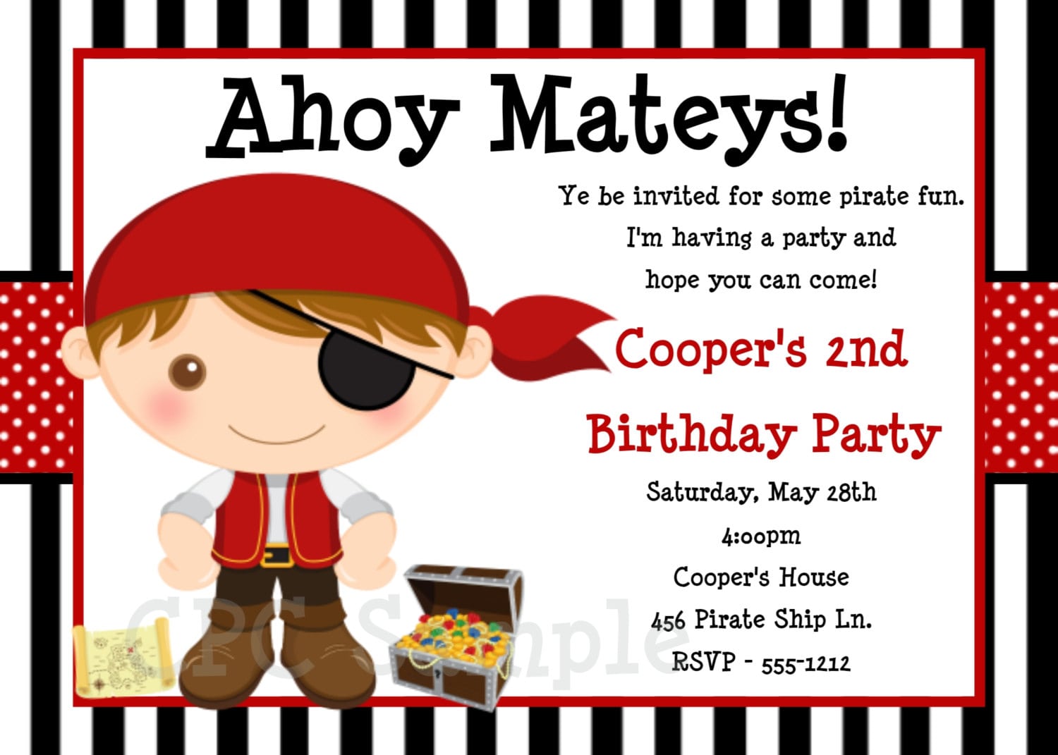 Pirate Party Invitations