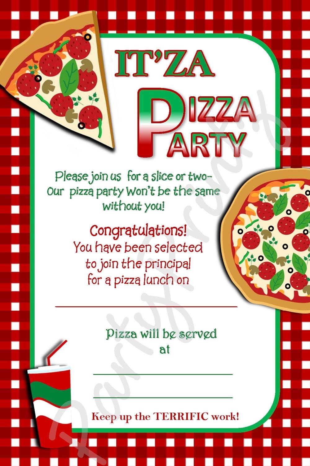 Pizza Party Invitations Free