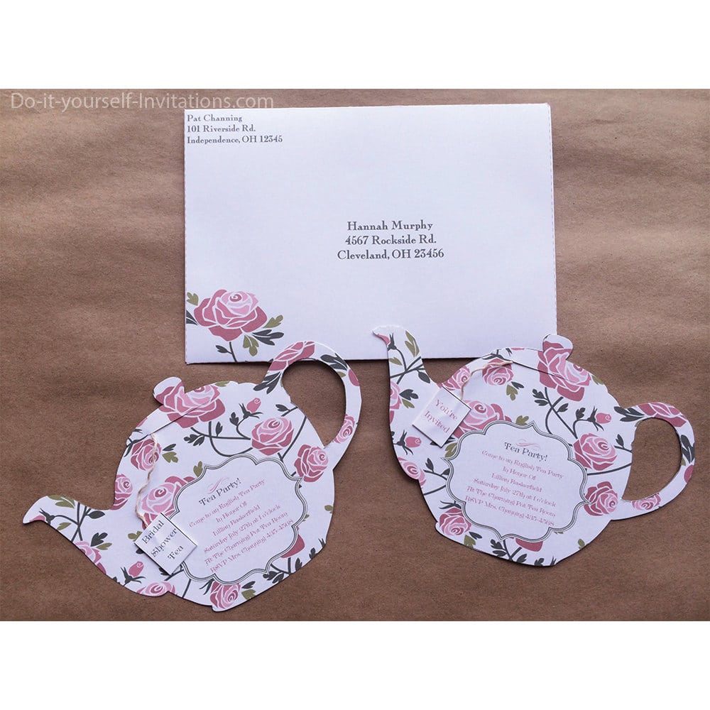 Printable All Occasion Tea Party Invitation Tea Pot