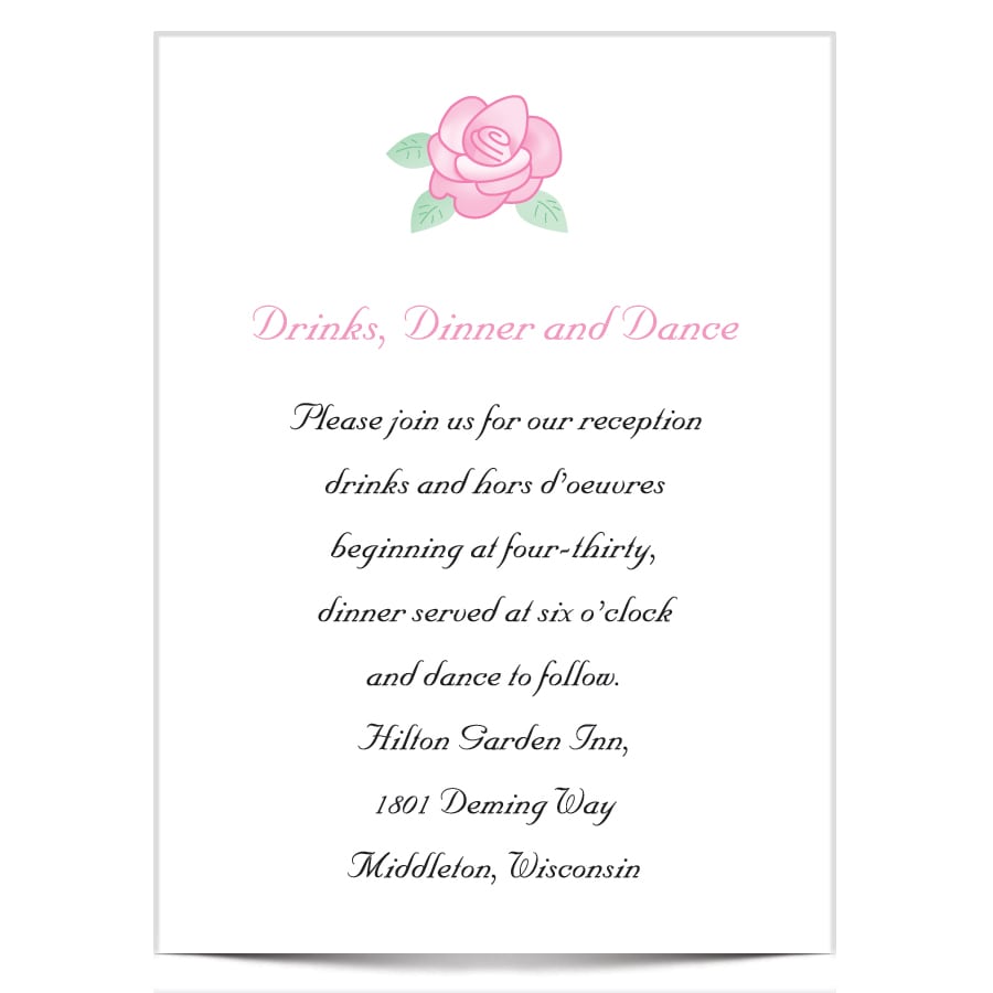 Rose Garden Reception Card