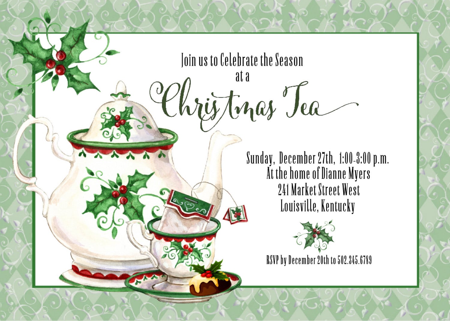 Tea Party Clipart Holiday Tea