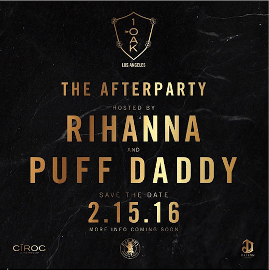 The Grammy After Party Hosted By Rihanna And Diddy