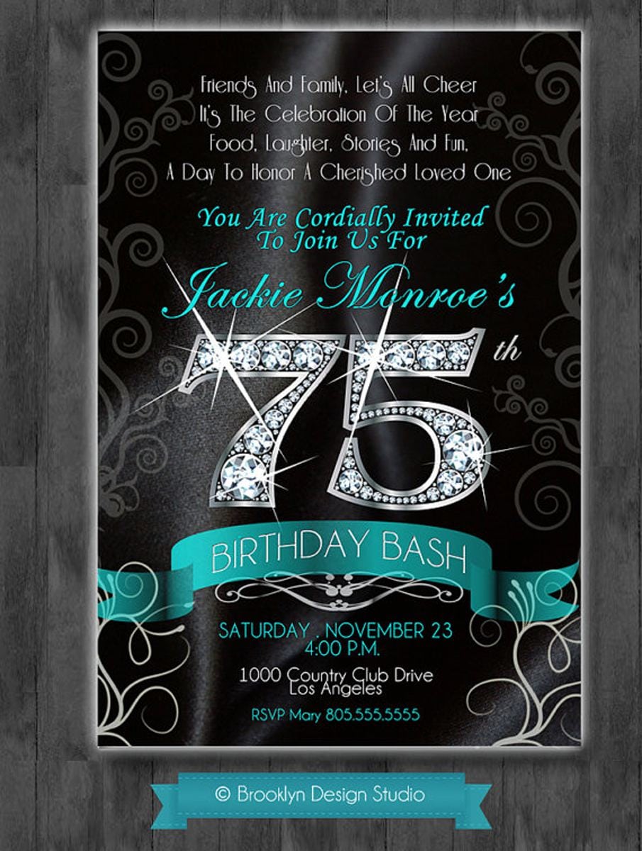 16+ 75th Birthday Invitations Unique Ideas