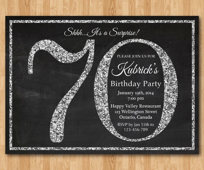 70th Birthday Party Invitations 70th Birthday Party Invitations