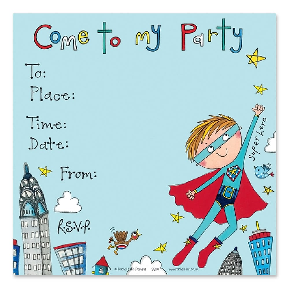 Amazing Superhero Invitations