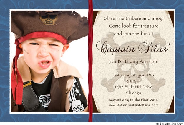 Beautiful Pirate Birthday Party Invitation At Amazing Article