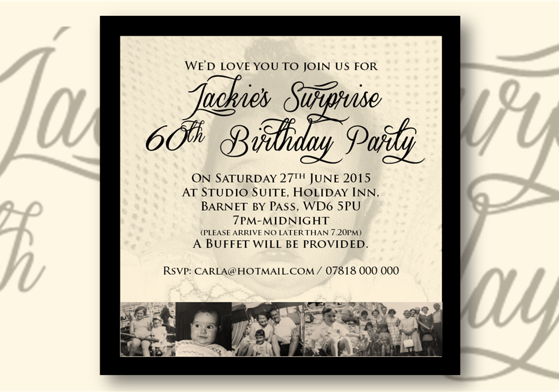 Birthday & Celebration Invitations For Any Occasion    Design By