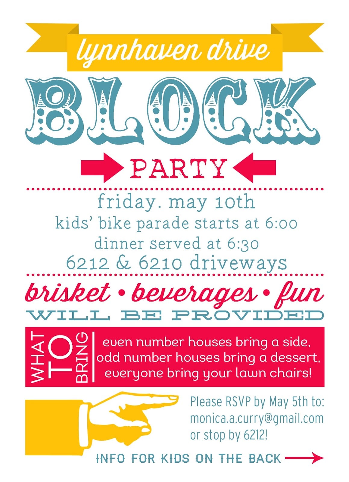 Block Party Invitation Template Free