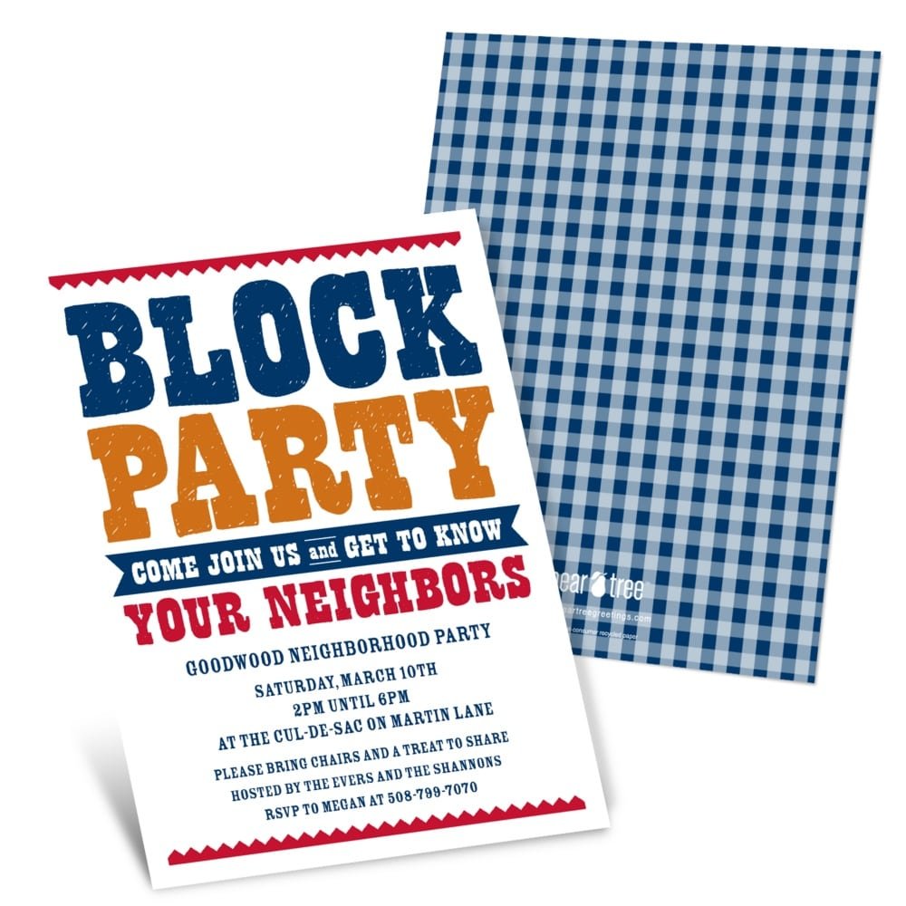 Block Party Invitation Templates