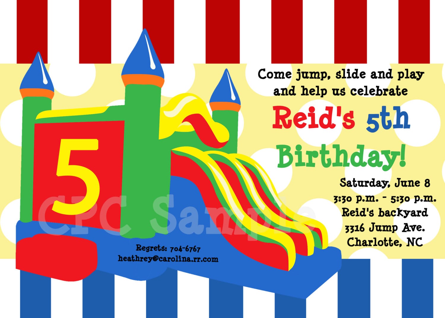 Bounce House Party Invitations