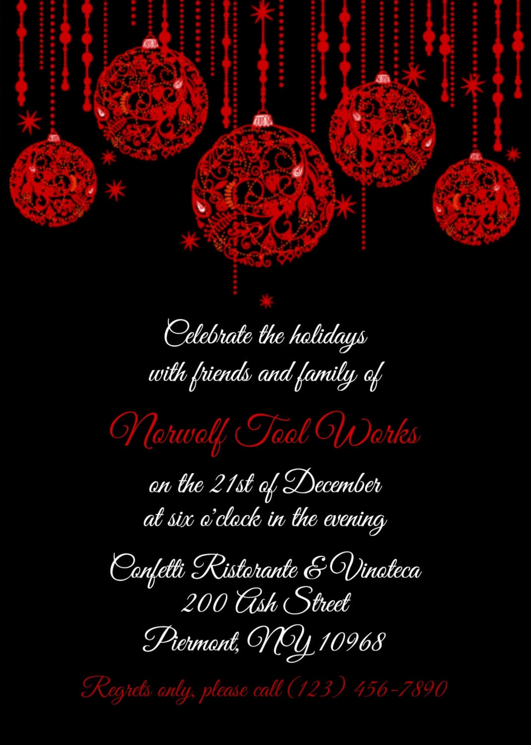 Business Holiday Invitations