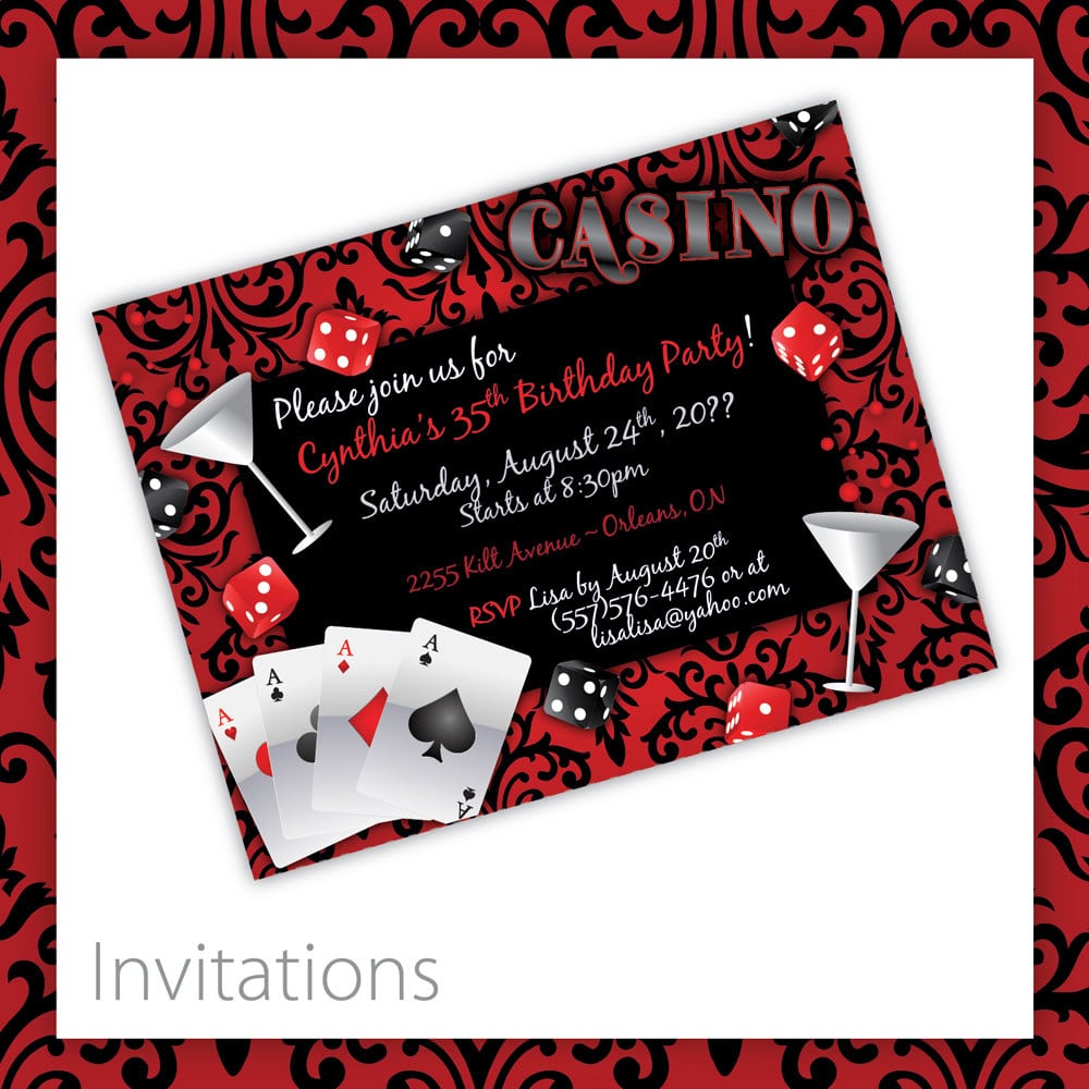 Casino Party Invitations