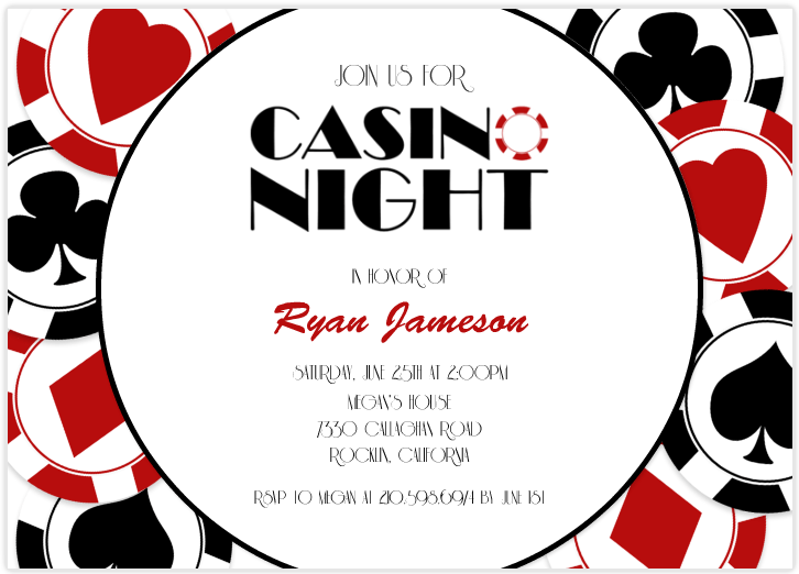 Casino Party Invitations