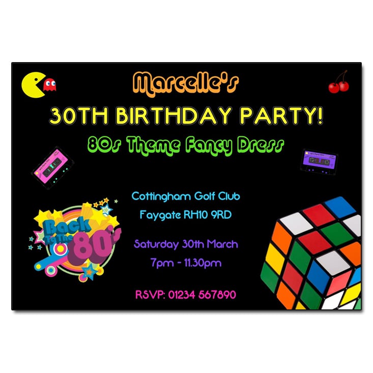 Charming 80s Party Invitation Ideas Ideas