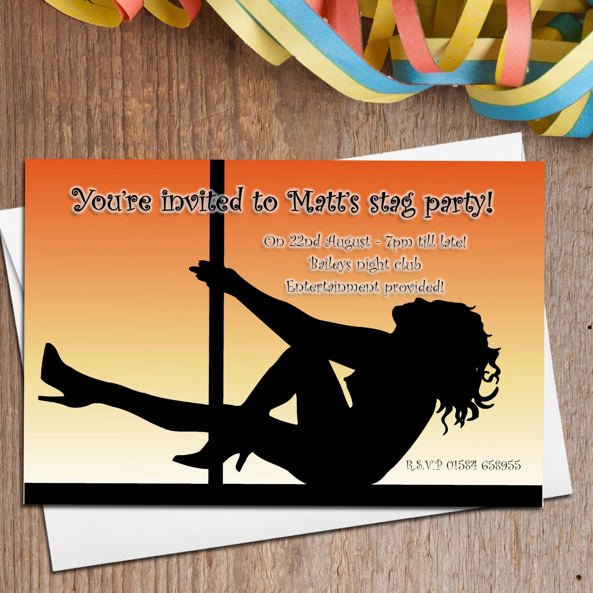 Charming Stag Party Invite Contemporary