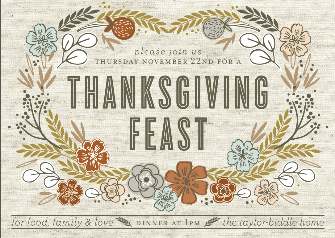 Choosing Invitations For Our Thanksgiving Dinner