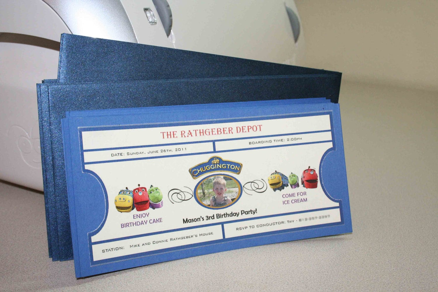 Chuggington Birthday Invitation By Hannahhuffman On Etsy, $12 00