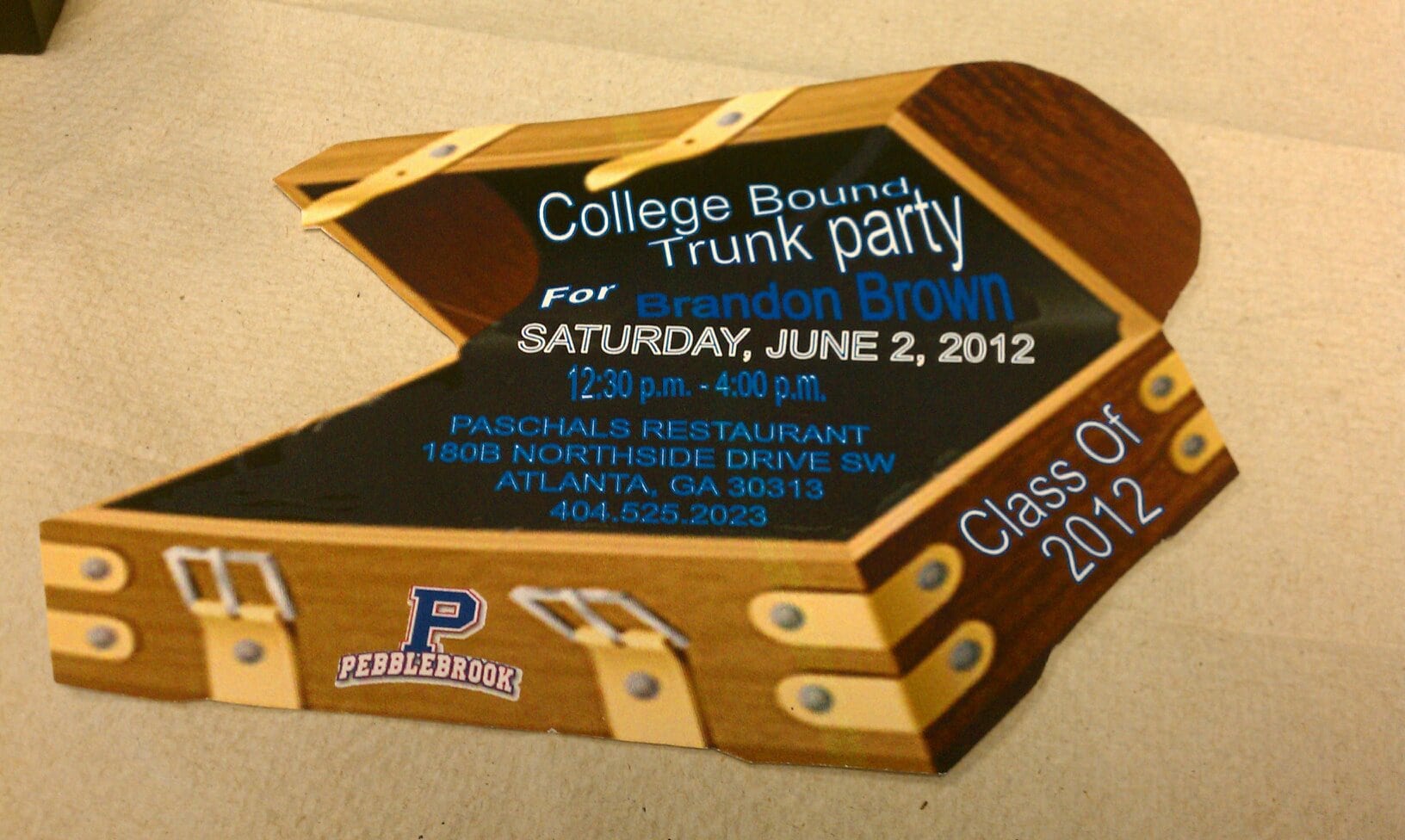 College Trunk Party Invitations Free