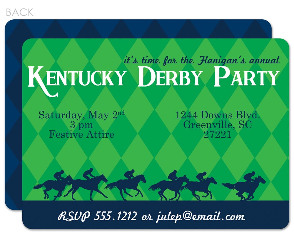 Derby Party Invitations