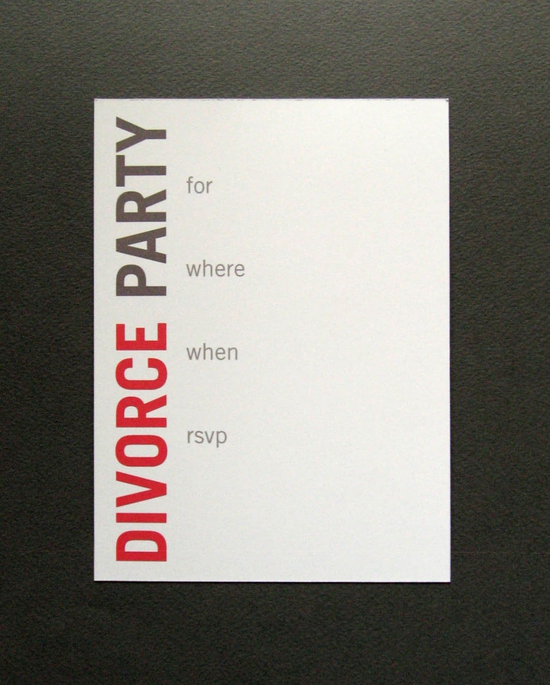 Divorce Party Invitation