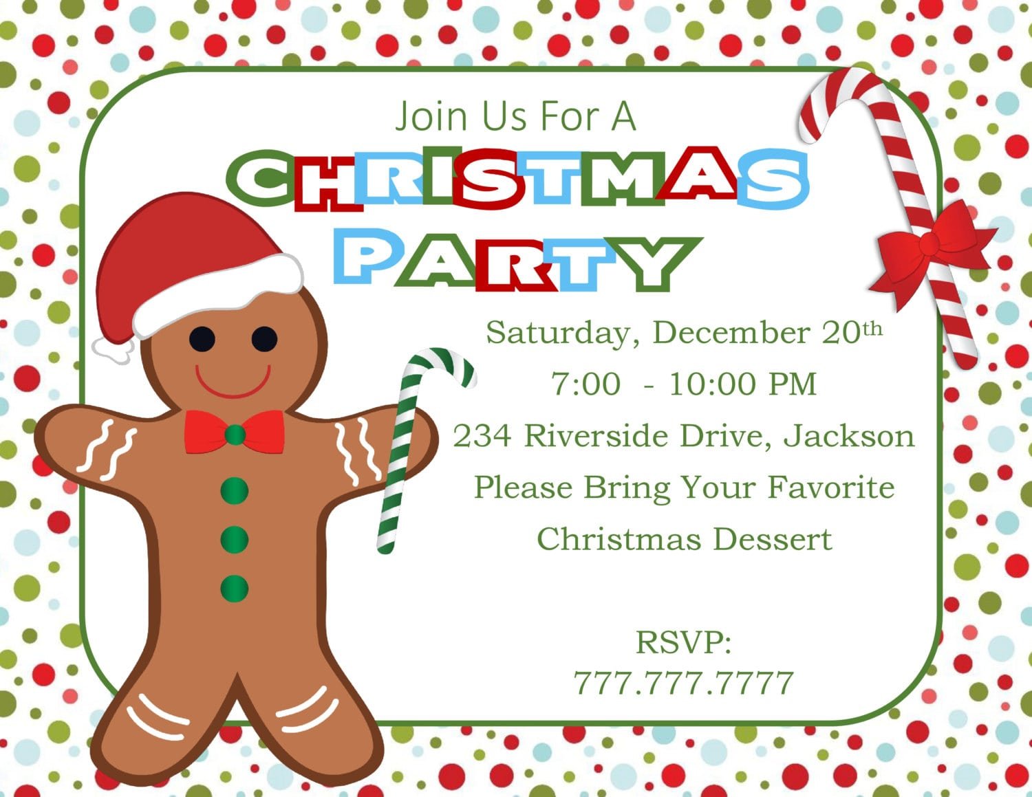 Diy Printable Christmas Party Invitation
