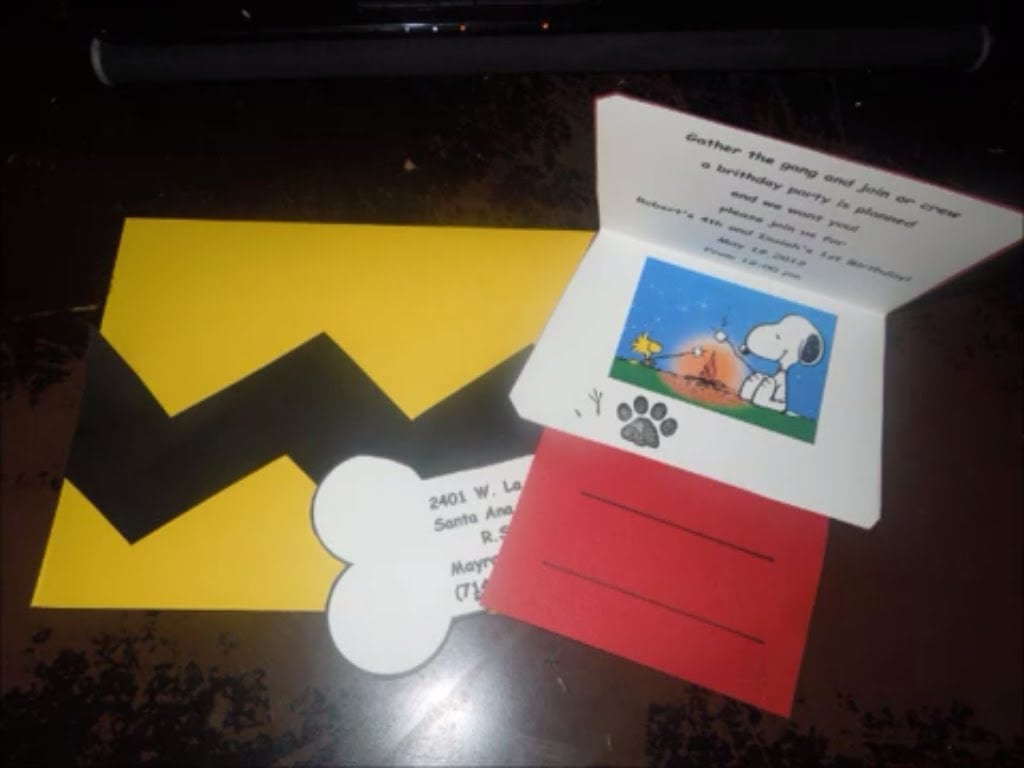 Diy Snoopy Invitations