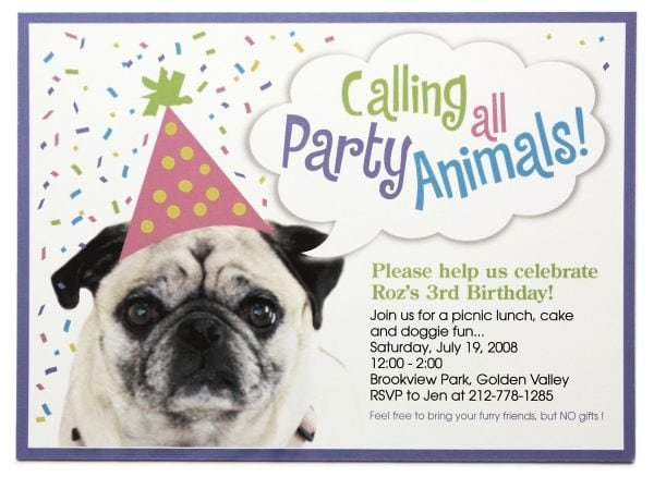 Dog Party Invitations