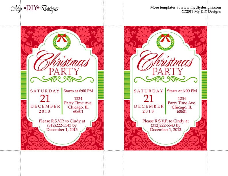 Download Christmas Party Invitation Templates Free