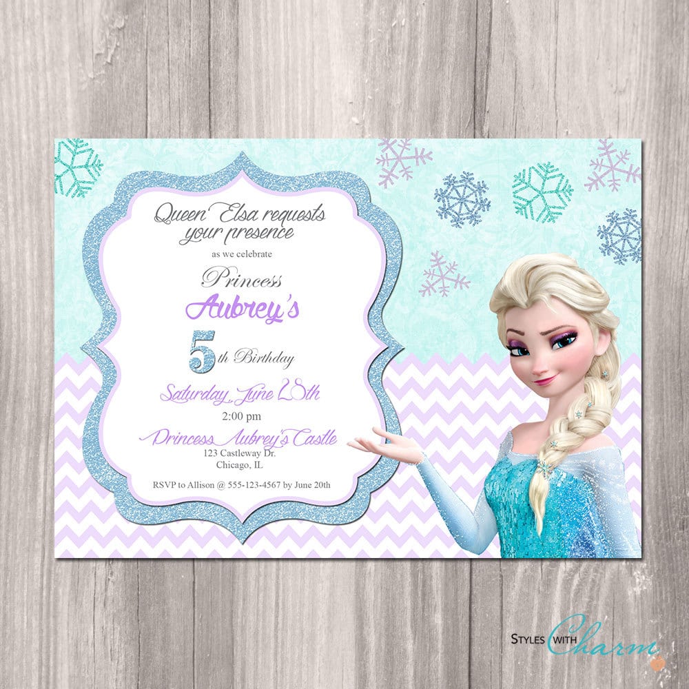 Fine Frozen Birthday Party Invites Ideas
