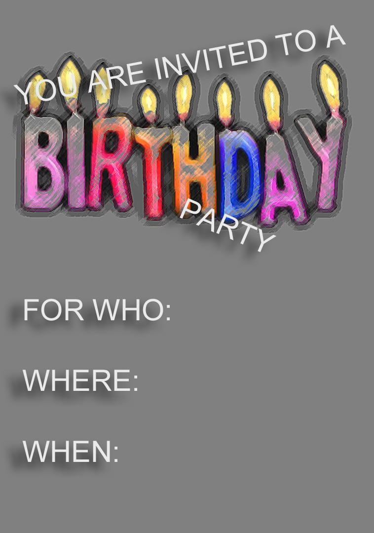 Free Birthday Party Invitation Template