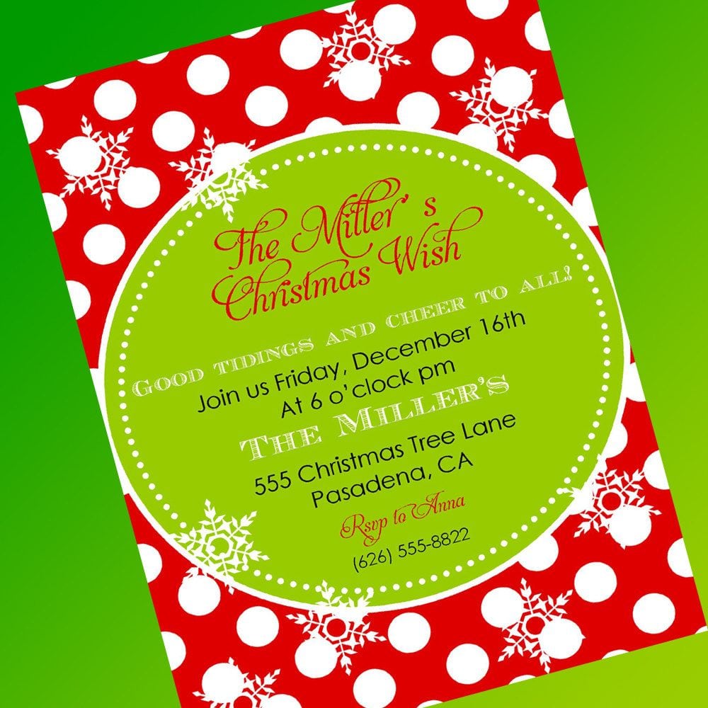Free Christmas Party Invitation Template