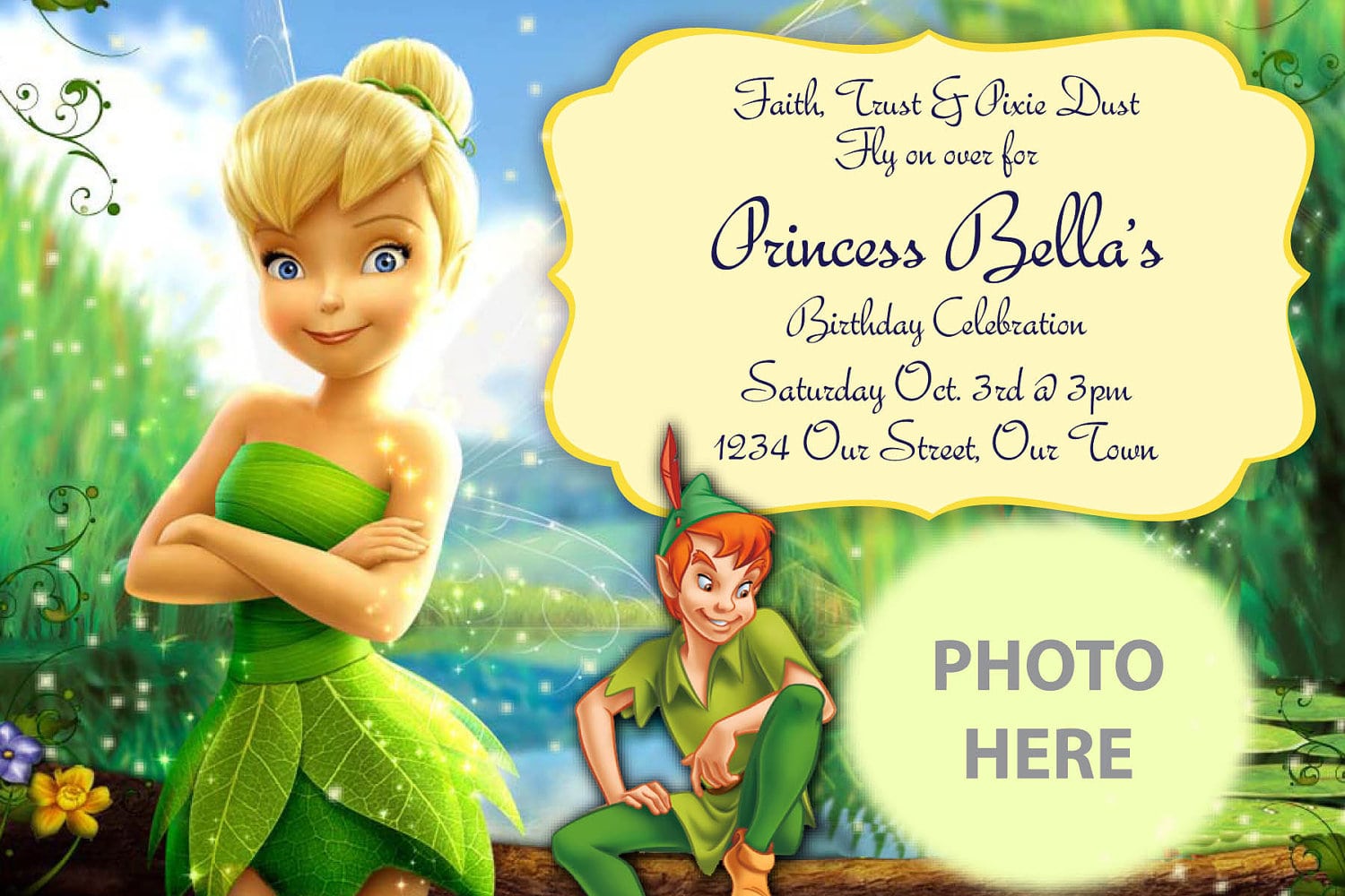 Free Printable Tinkerbell Birthday Party Invitations