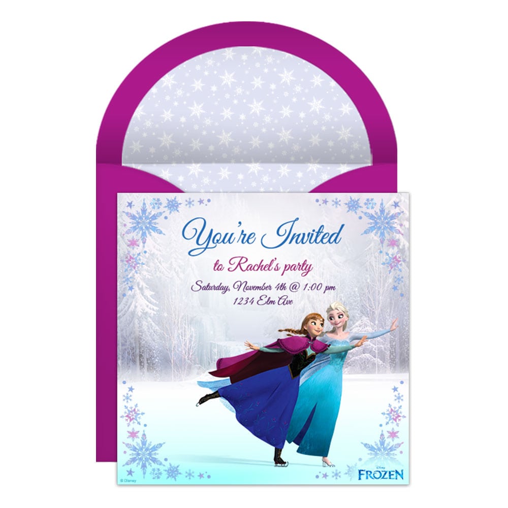 Frozen Online Party Invitation