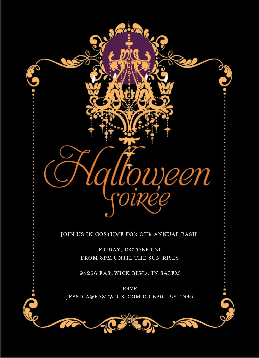 Halloween Party Invitations Templates