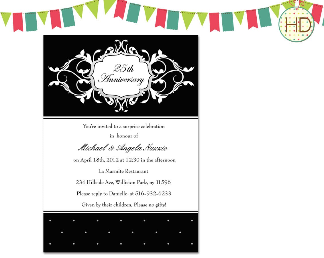 Invitations For Dinner Party