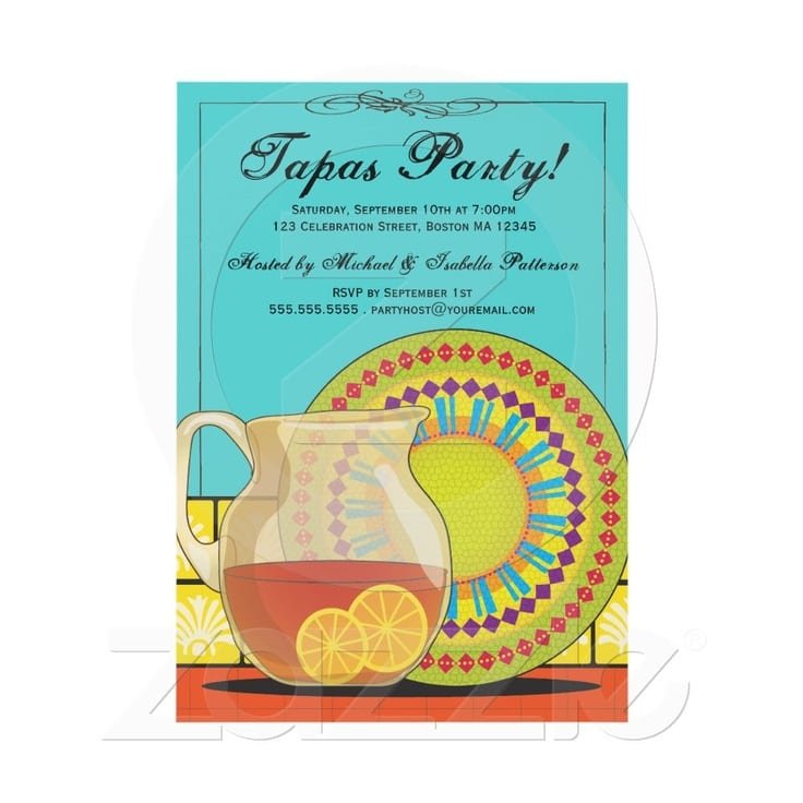 It's A Tapas Party! Happy Fiesta Invitation