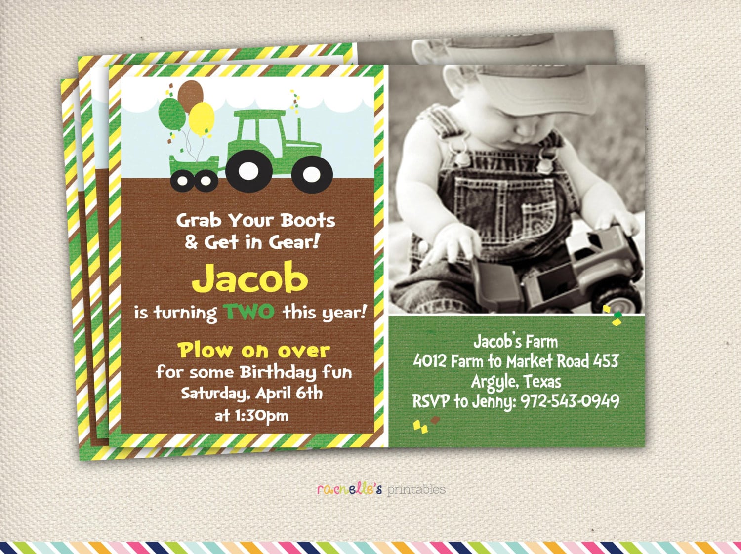 John Deere Party Green Tractor Birthday By Rachellesprintables